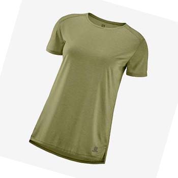 Camiseta Salomon OUTLINE SUMMER Mujer Verde Oliva | MX 2552EBC